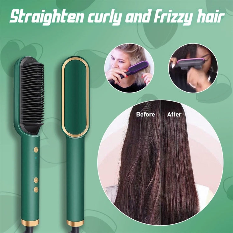 2 In 1 Hair Straightener Brush And Curler Negative Ion Hair Straightener Styling Comb
