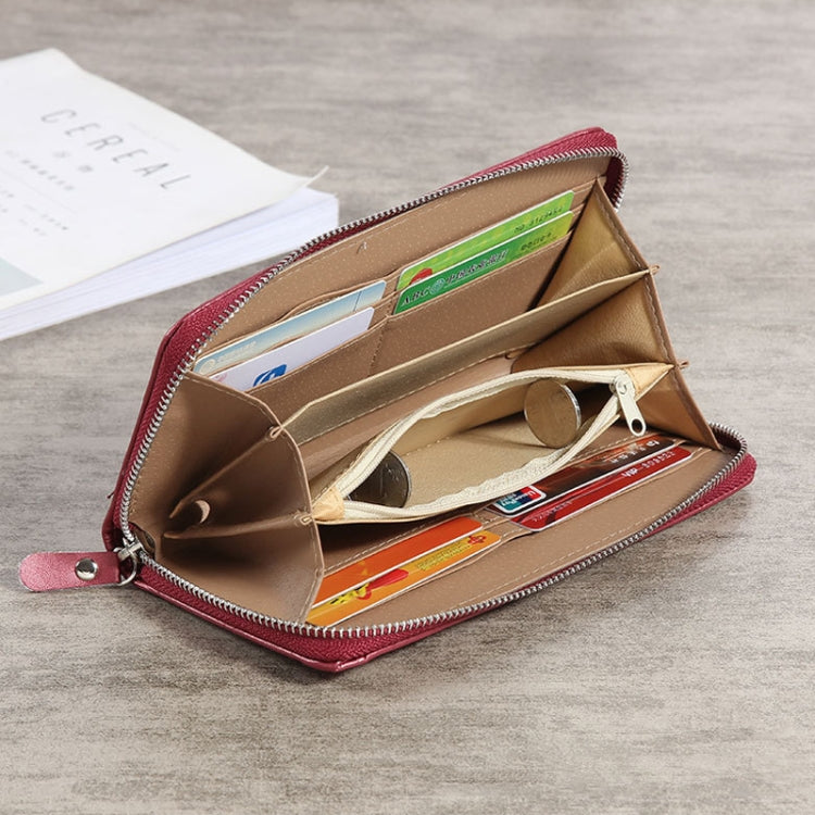 Large Stone Wallet Zipper Women Wallet Long Coin Purse