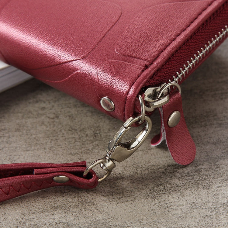 Large Stone Wallet Zipper Women Wallet Long Coin Purse