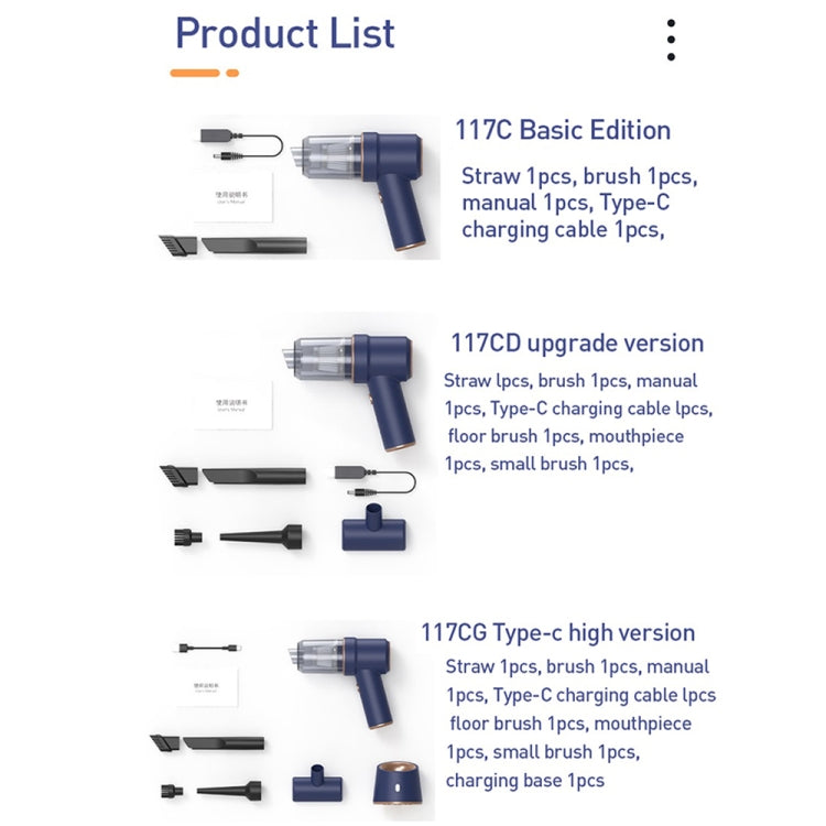 Small Wireless Charging Car Vacuum Cleaner Handheld High Power Vacuum Cleaner