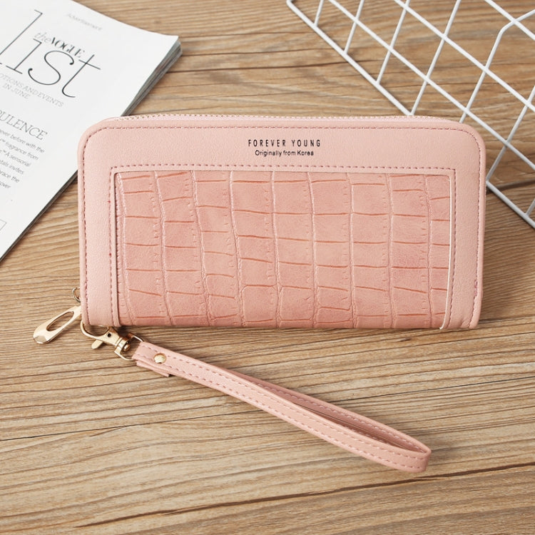 Single Zipper Ladies Wallet Long Wallet Crocodile Coin Purse Student Clutch