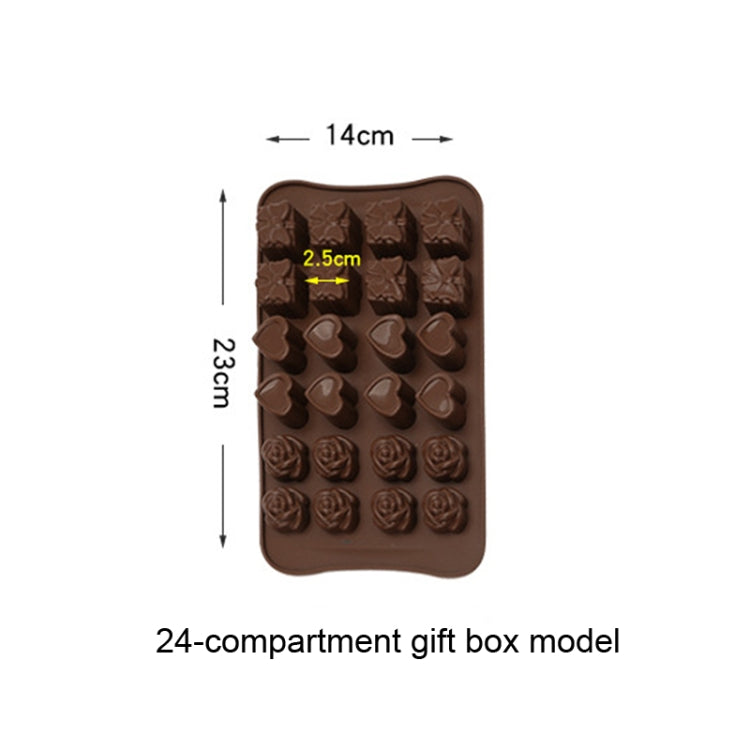 2pcs Silicone Chocolate Mold Jelly Christmas Candy Cake Mould, Style: