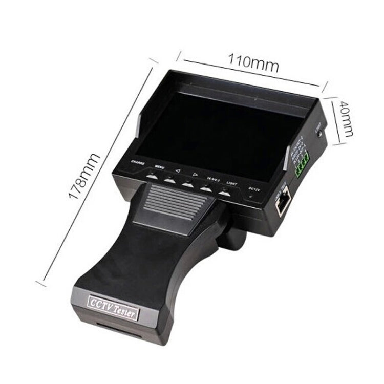 JSK-4300B 4.3 inch Handheld 12V Output Network Cable Monitoring Tester, 4.3 inch (With AU Plug Power Adapter), 4.3 inch (With US Plug Power Adapter), 4.3 inch (With EU Plug Power Adapter), 4.3 inch (With UK Plug Power Adapter)