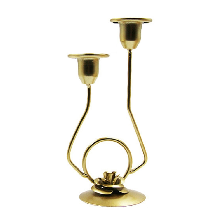 Wrought Iron Double-Headed Candle Holder Party Wedding Table Decoration Candlesticks