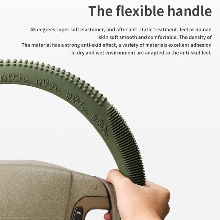 Non-slip Wear-resistant Fire Pattern Silicone Car Steering Wheel Cover