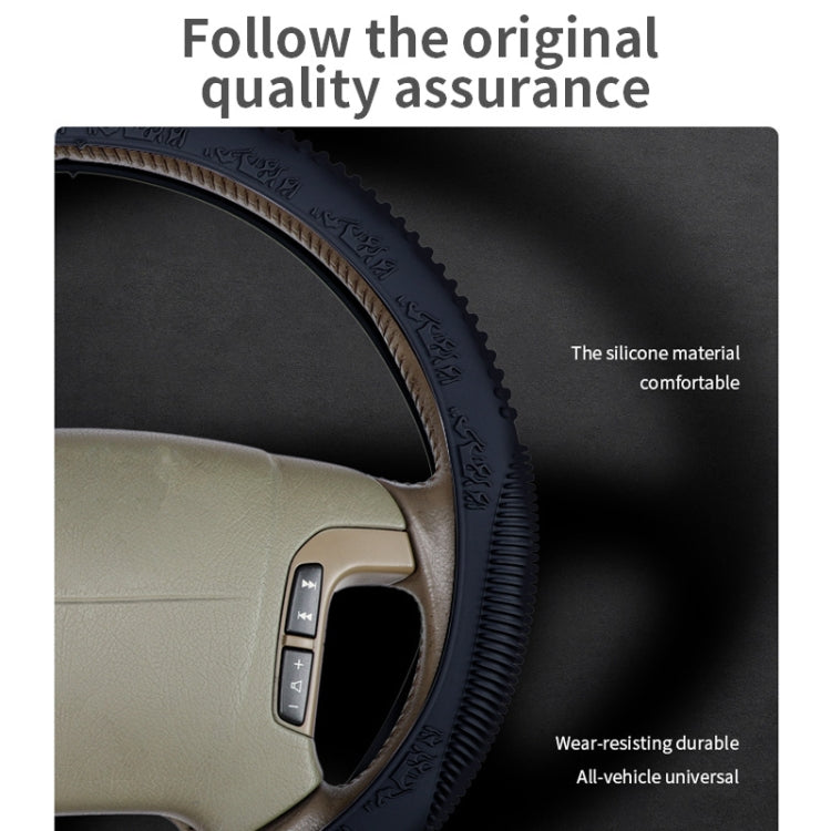 Non-slip Wear-resistant Fire Pattern Silicone Car Steering Wheel Cover