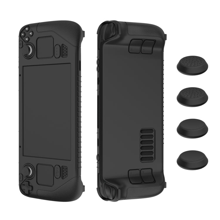 For Steam Deck Game Controller Soft Silicone Protective Cover Case With 4pcs Key Cap