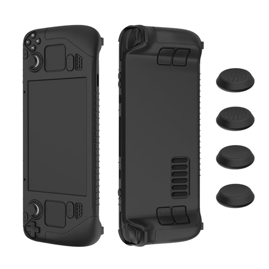 For Steam Deck Game Controller Soft Silicone Protective Cover Case With 4pcs Key Cap