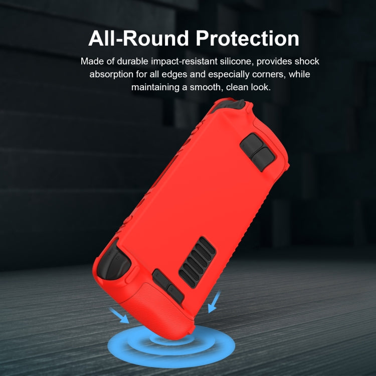 For Steam Deck Game Controller Soft Silicone Protective Cover Case With 4pcs Key Cap