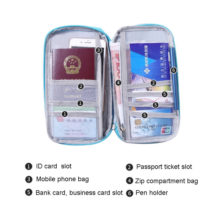 Travel Storage Passport Document Bag Multifunctional Ticket Holder Card Holder