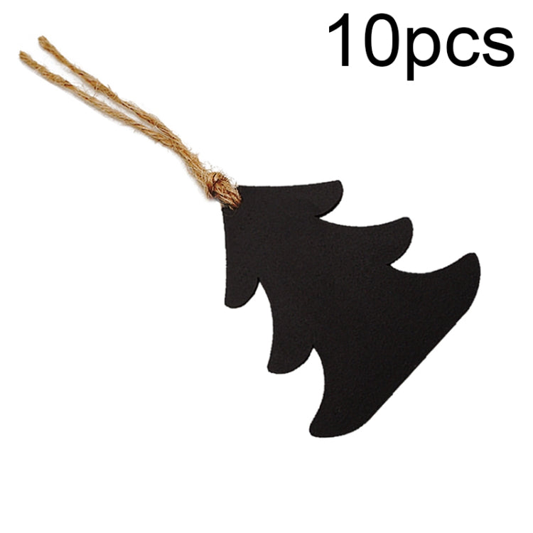 10pcs/Set Mini Hanging Wooden Message Board Home Holiday Decor Lanyard Chalkboard