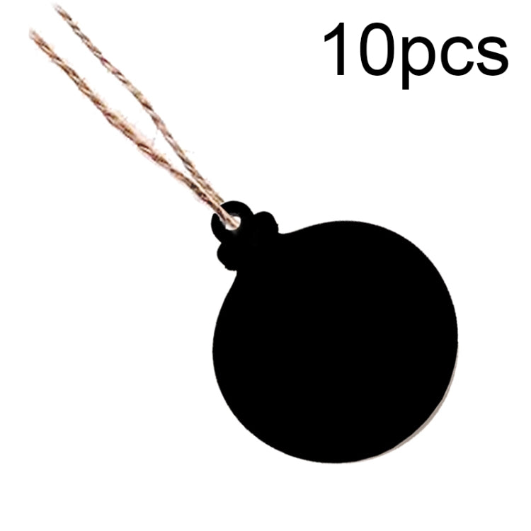 10pcs/Set Mini Hanging Wooden Message Board Home Holiday Decor Lanyard Chalkboard