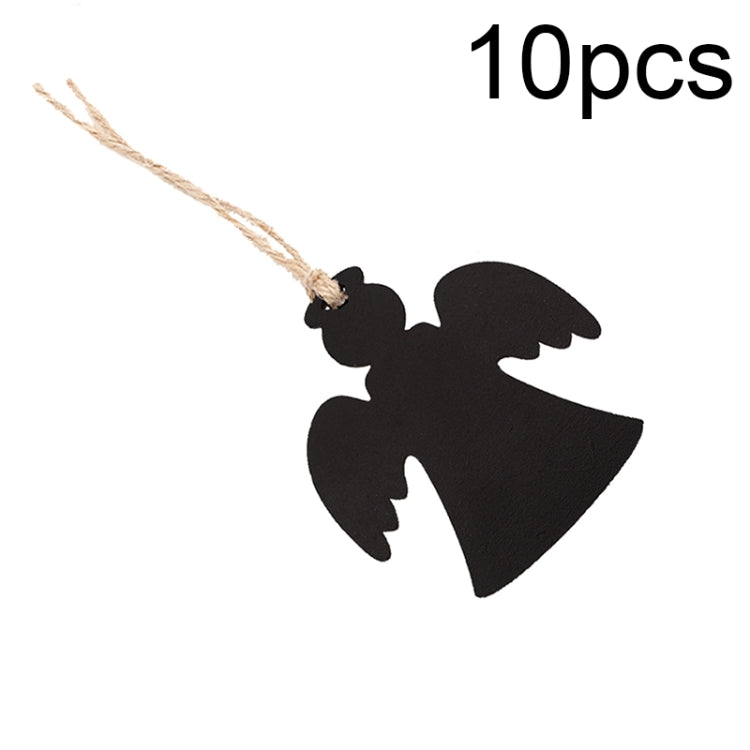 10pcs/Set Mini Hanging Wooden Message Board Home Holiday Decor Lanyard Chalkboard