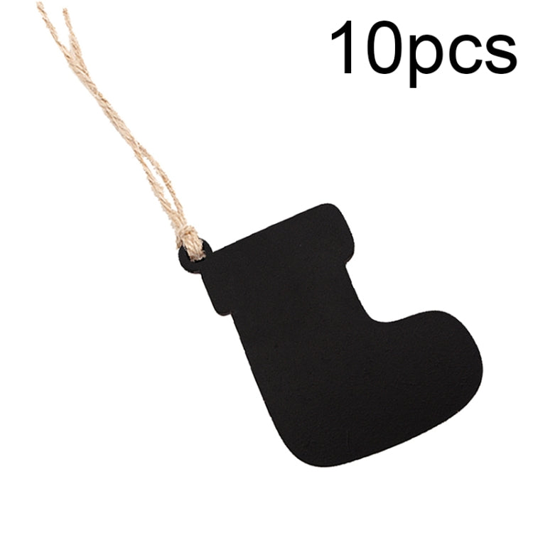 10pcs/Set Mini Hanging Wooden Message Board Home Holiday Decor Lanyard Chalkboard