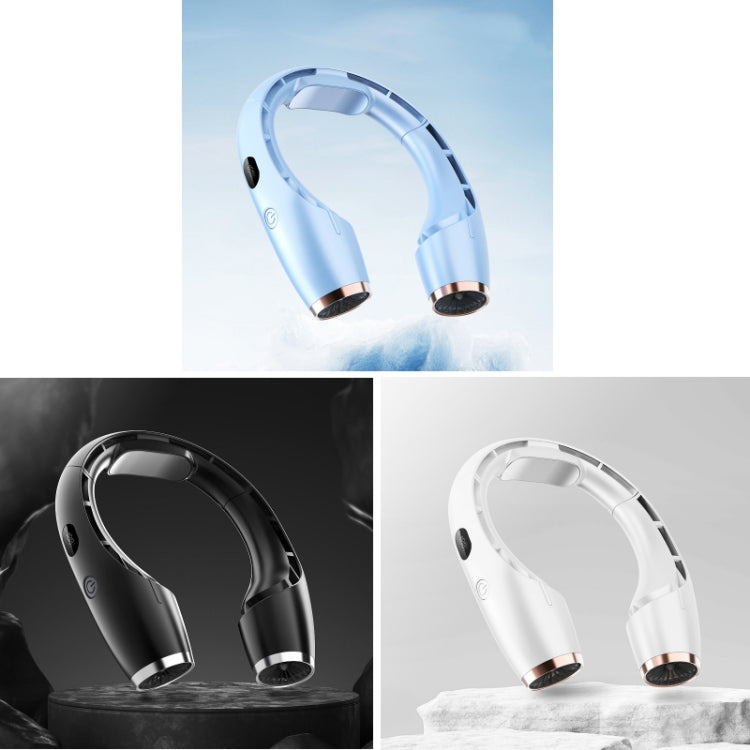 USB Charging Big Wind Cooling Leafless Hanging Neck Fan