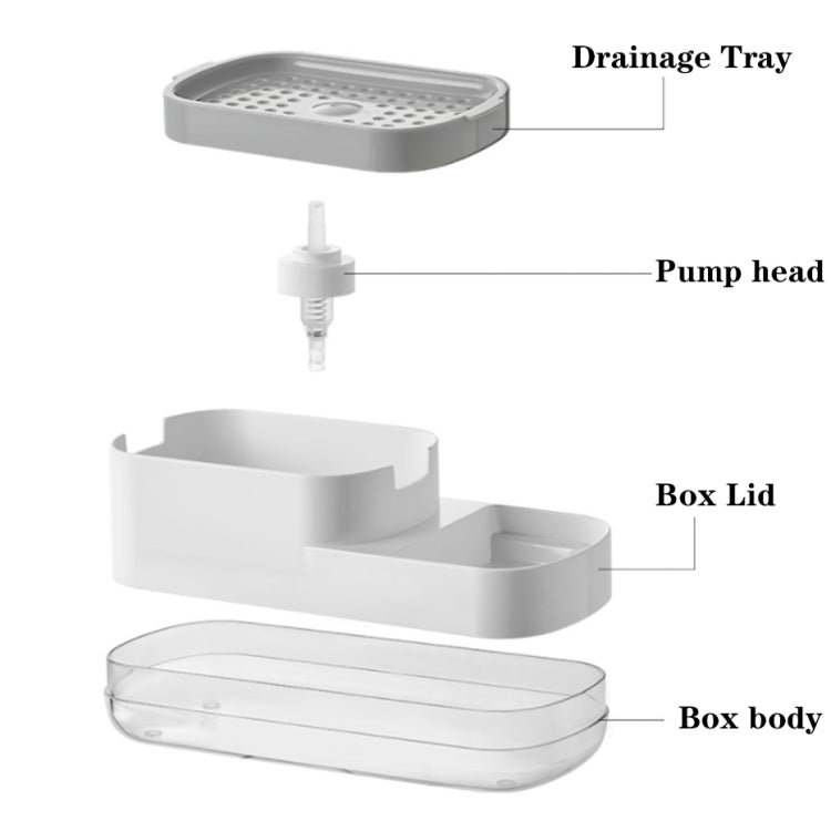 Soap Dispenser Bottle Automatic Liquid Soap Dispenser Kitchen Sponge Brush Storage Box