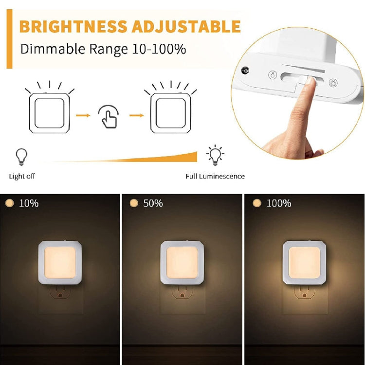 Stepless Dimming Induction Night Light Square Light Guide Plate Baby Night Light