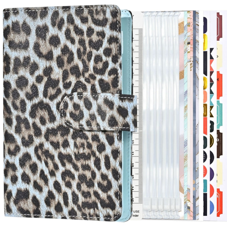 A6 Leopard Print Cash Budget Notebook  Loose Leaf Financial Management Notepad