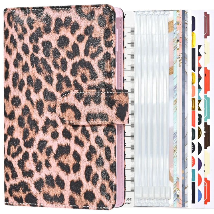 A6 Leopard Print Cash Budget Notebook  Loose Leaf Financial Management Notepad