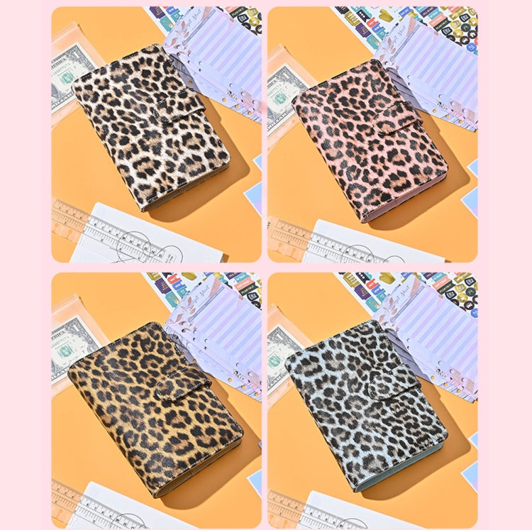 A6 Leopard Print Cash Budget Notebook  Loose Leaf Financial Management Notepad