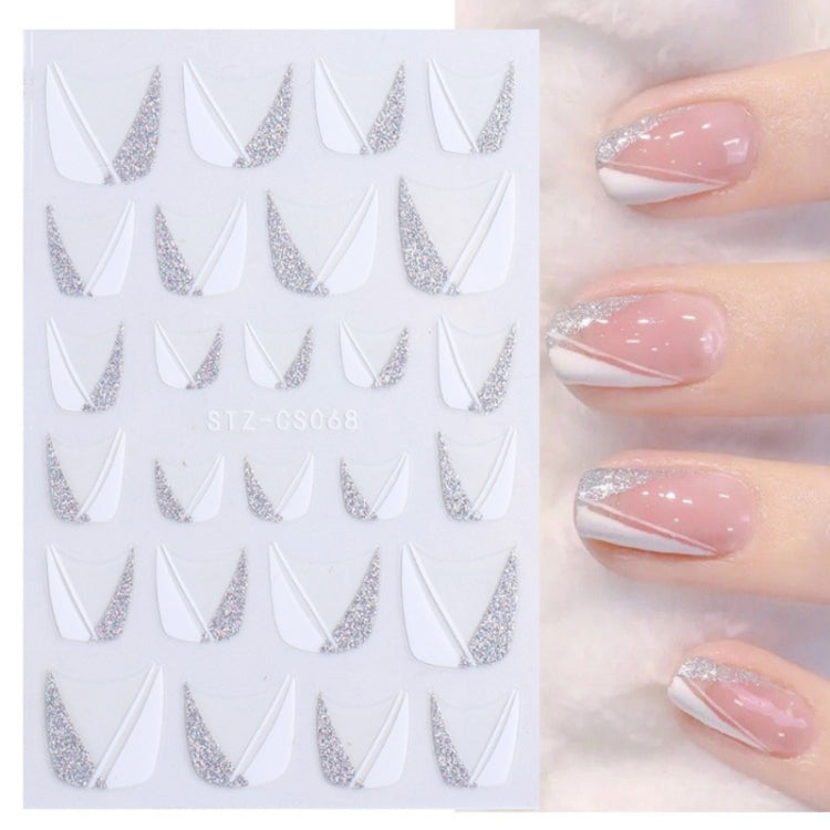 French Style Manicure Sticker Pop Stripe Line Nail Sticker
