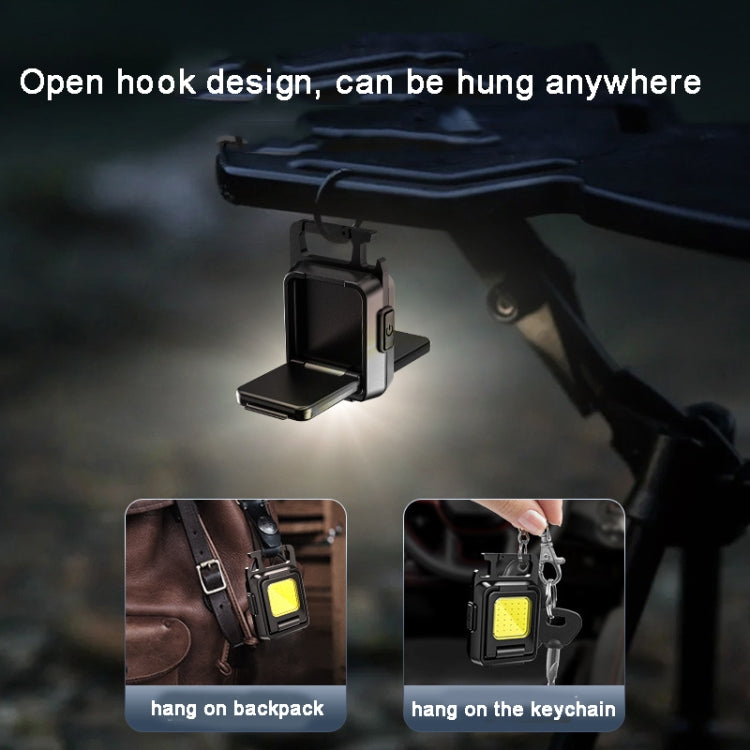 Double Sided COB Flashlight Mini Keychain Light Camping Light