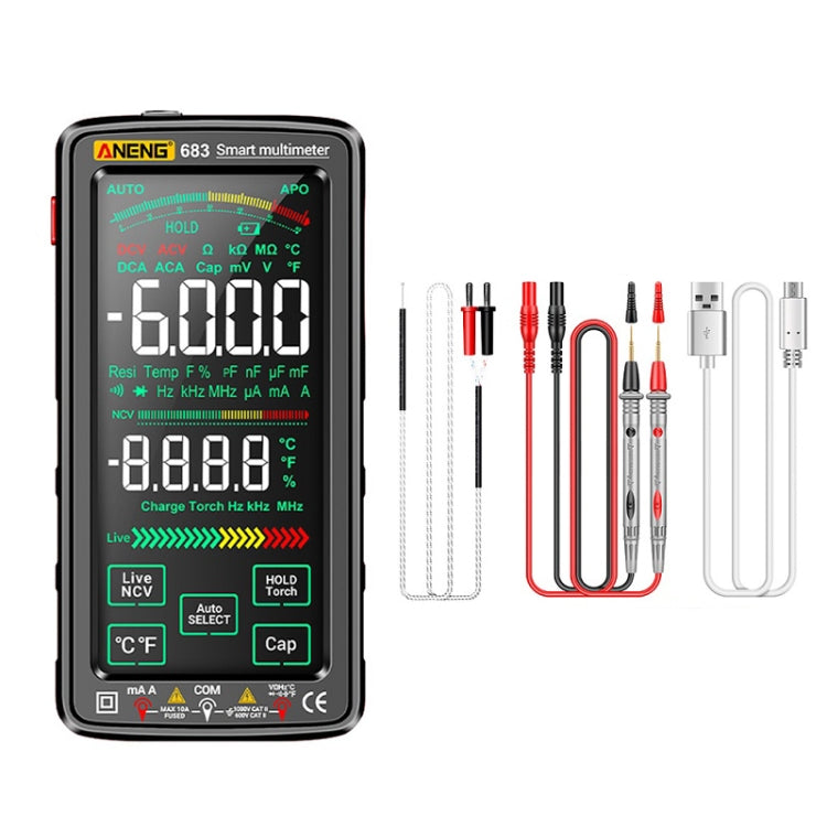 ANENG 683 Smart Touch Screen Automatic Range Rechargeable Multimeter