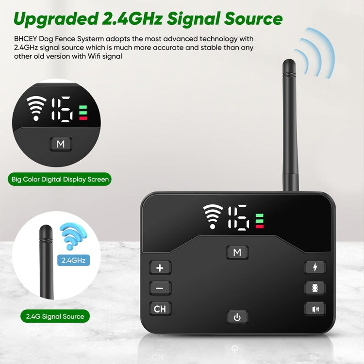 2-In-1 Electric Dog Fence & Remote Training Collar Adjustable Vibration & Shock