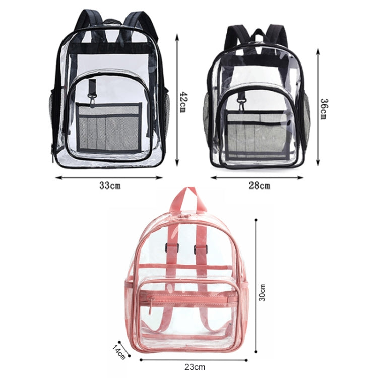 PVC Transparent Waterproof Backpack Student School Bag