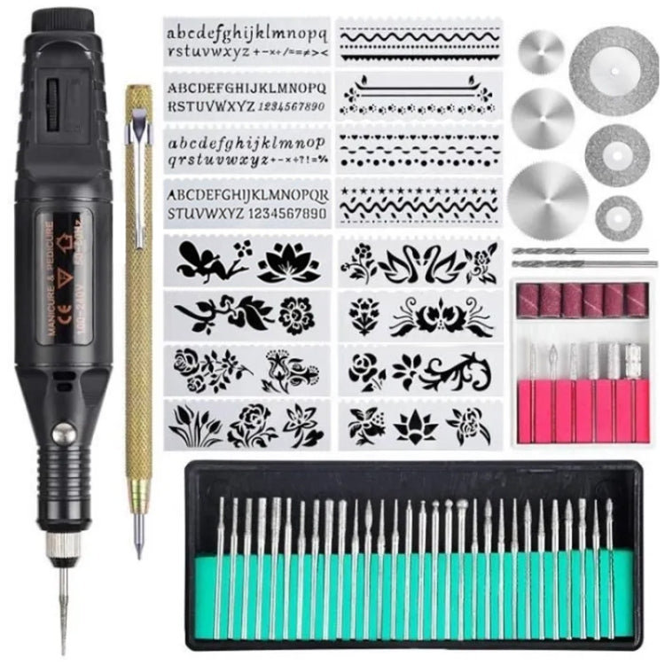 70pcs/set Mini Electric Speed Adjustable Engraving Pen Micro Electric Drill