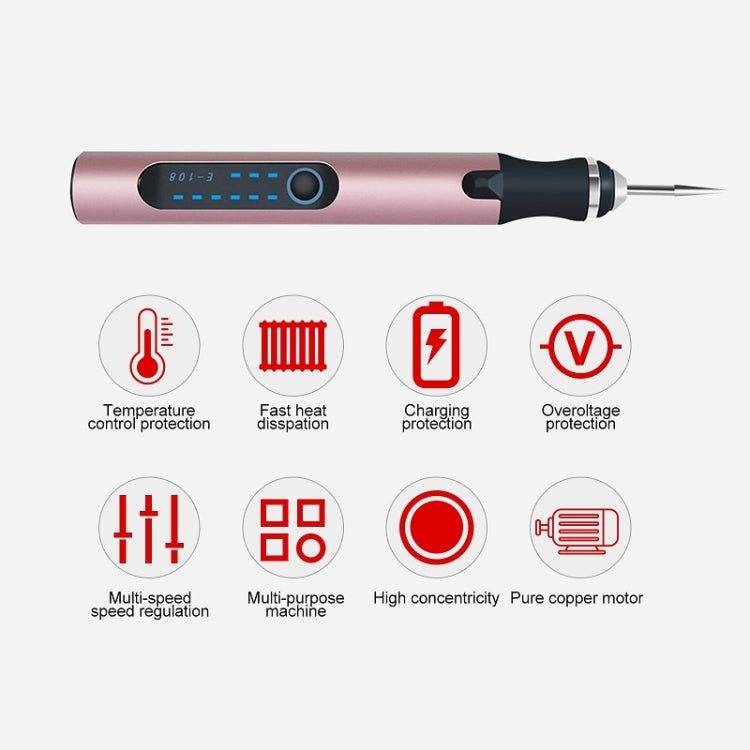 E108 59pcs/set Wireless Portable USB Rechargeable Mini Electric Drill Pen