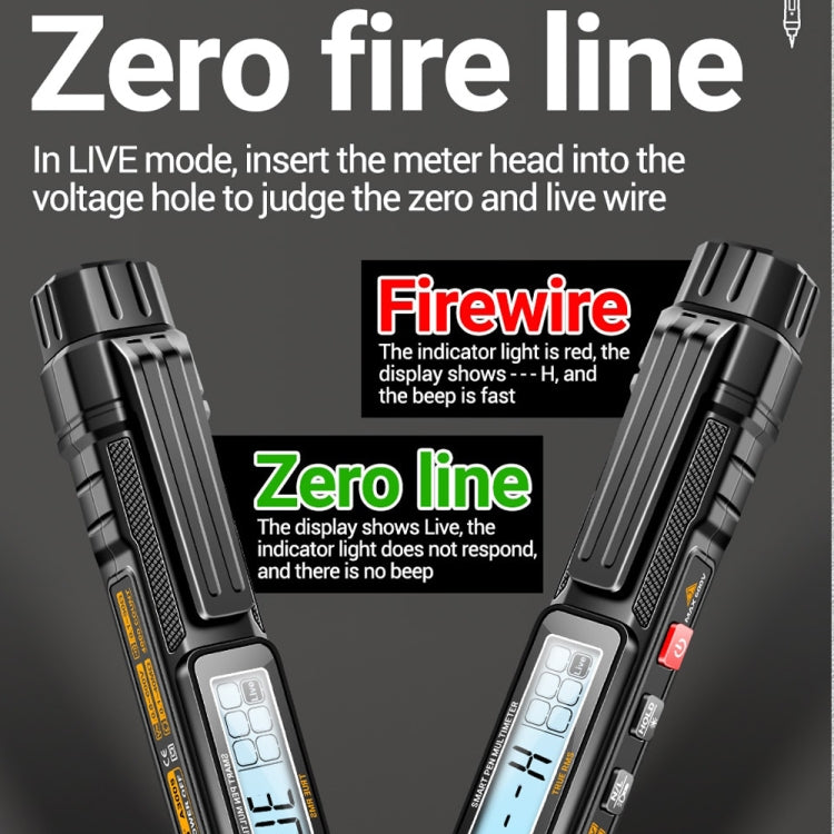 Electrician Induction Test Pen Fully Intelligent Anti-burning High-precision Digital Universal Meter