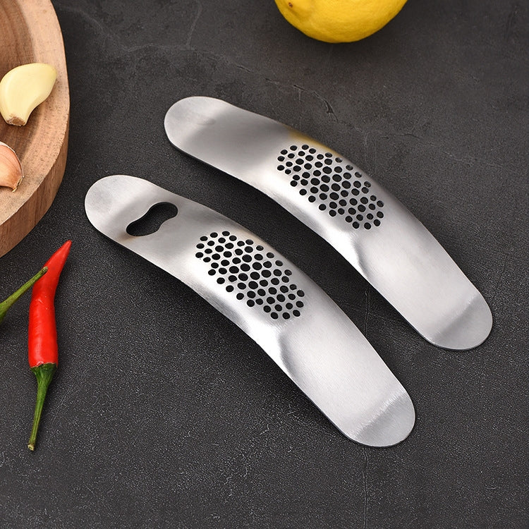WGKT0089 430 Stainless Steel Boat Shaped Garlic Grinder Manual Garlic Press Tools Kitchen Gadgets, Garlic Grinder(Style 2), Garlic Grinder(Style 1)