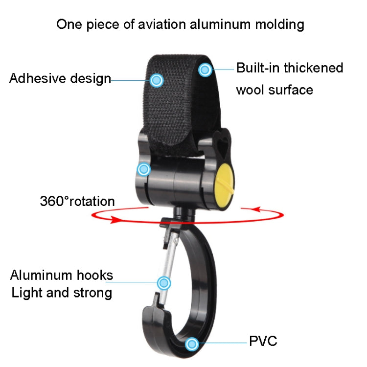 2pcs Universal Baby Stroller Hooks Accessories 360 Degree Sticky Hooks
