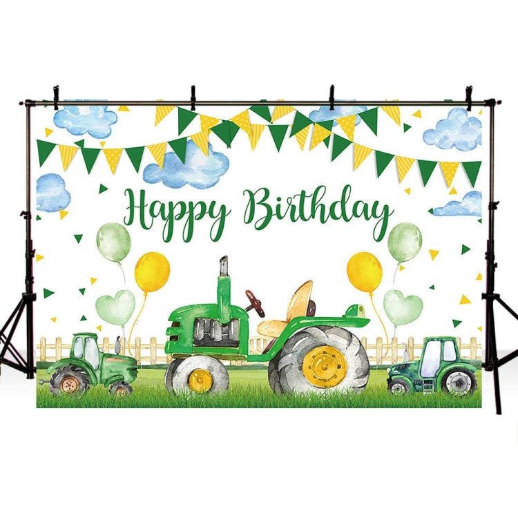 Farm Tractor Photography Backdrop Cloth Birthday Party Decoration Supplies