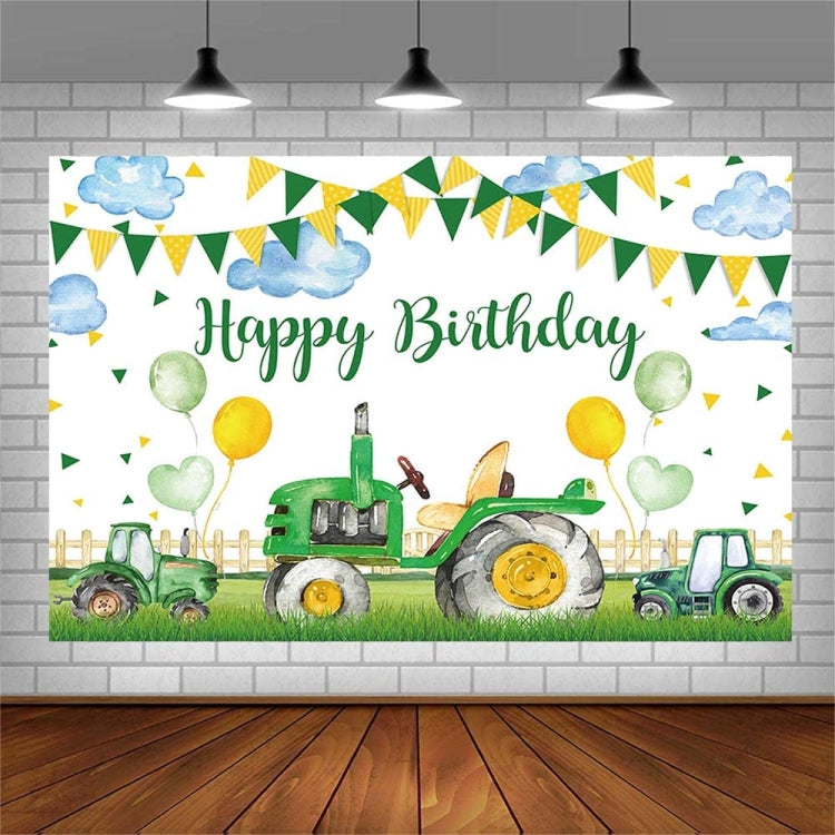 Farm Tractor Photography Backdrop Cloth Birthday Party Decoration Supplies