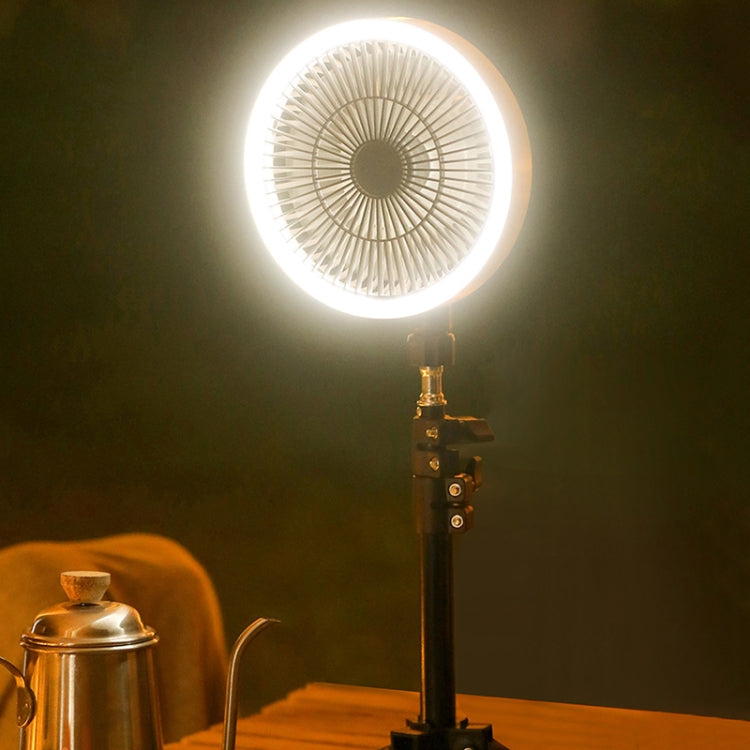 ZK-01 7 Inch Outdoor Camping LED Light Tripod Fan Portable Multifunctional Power Bank Hanging Fan