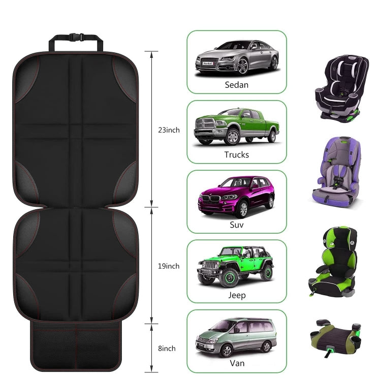 2pcs Child Car Seat Protector Non-Slip Base Material + Waterproof 600D Fabric