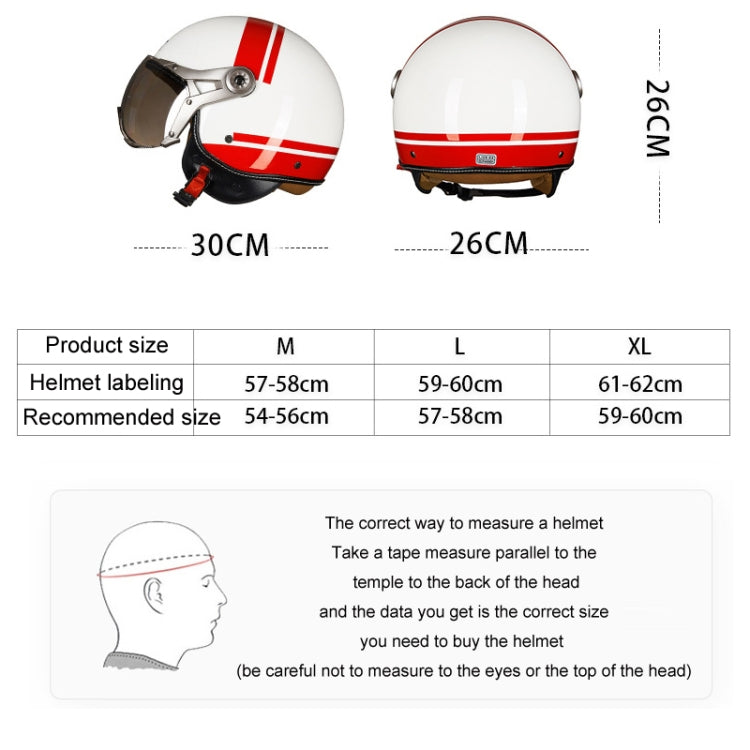 GXT Electric Vehicle Half Cover Helmet Four Seasons Retro Helmet