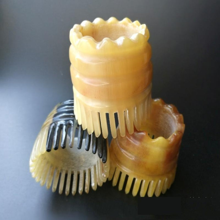 Cylindrical Horn Comb Short Shampoo Brush, Color Random Delivery