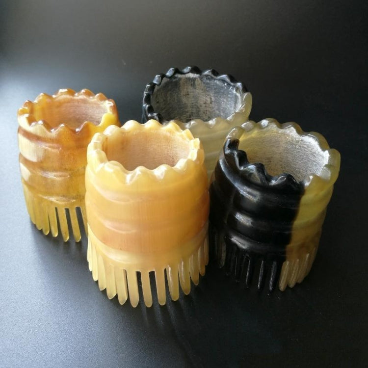 Cylindrical Horn Comb Short Shampoo Brush, Color Random Delivery