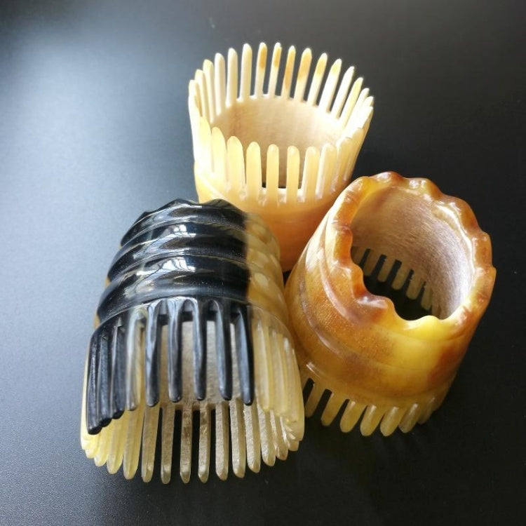 Cylindrical Horn Comb Short Shampoo Brush, Color Random Delivery