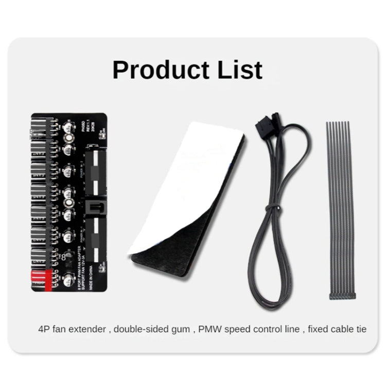 PWM Fan Hub Computer CPU Fan Extender