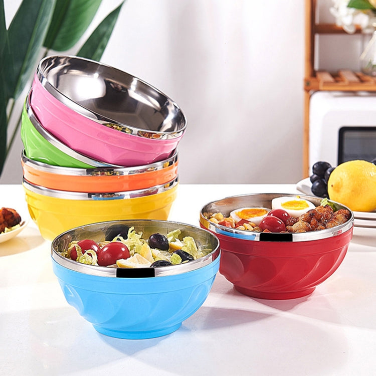 Double-Layer Stainless Steel Bowl With Lid Children Dinner Insulated Rice Bowl