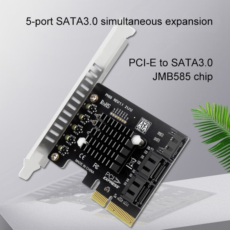 PCI-E To 5 SATA 3.0 Expansion Card