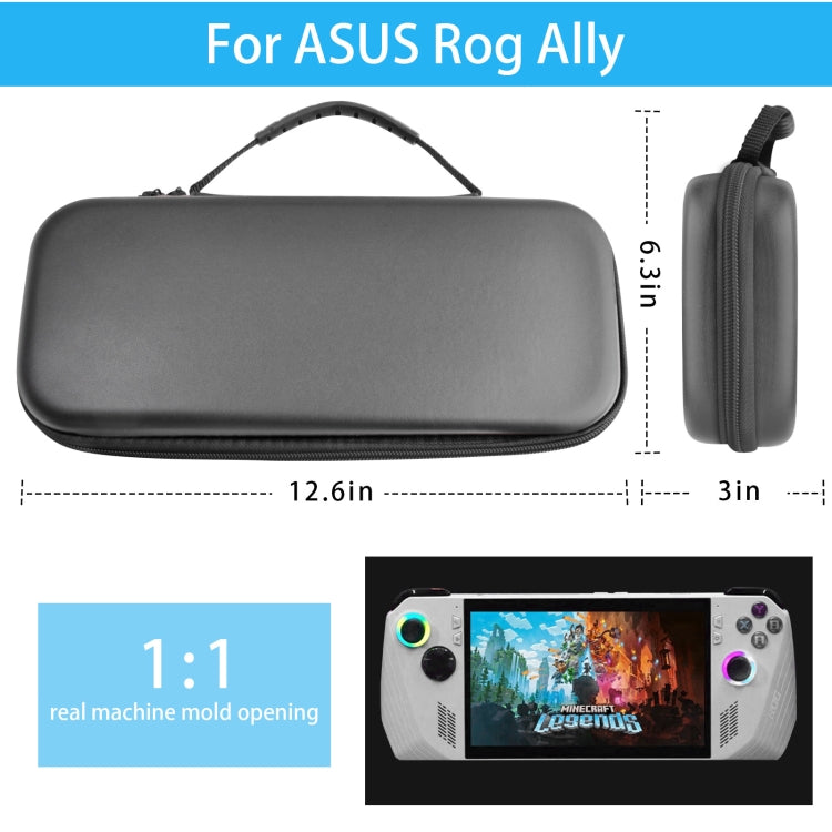 For ASUS ROG Ally Game Console EVA Leather Grain Handbag Clutch Protective Bag