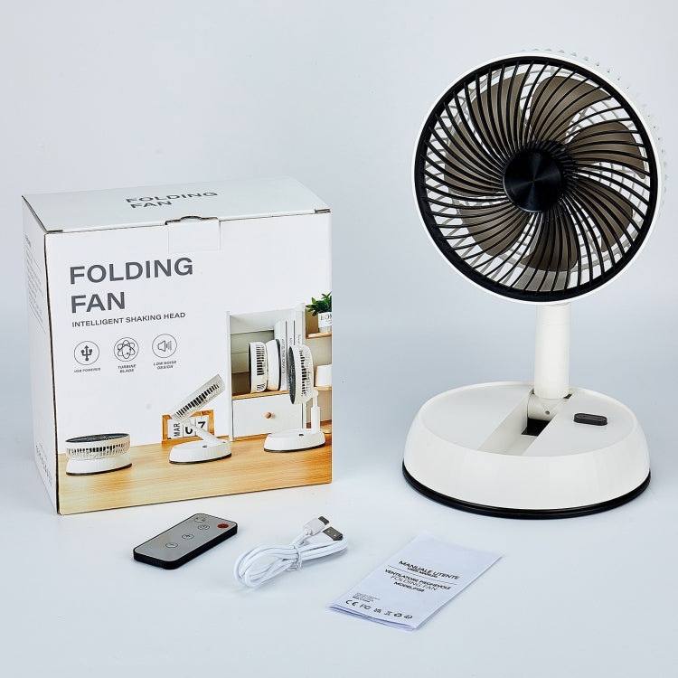 8-inch Portable Folding Telescopic Fan Can Shake Head with Timing & Remote Control