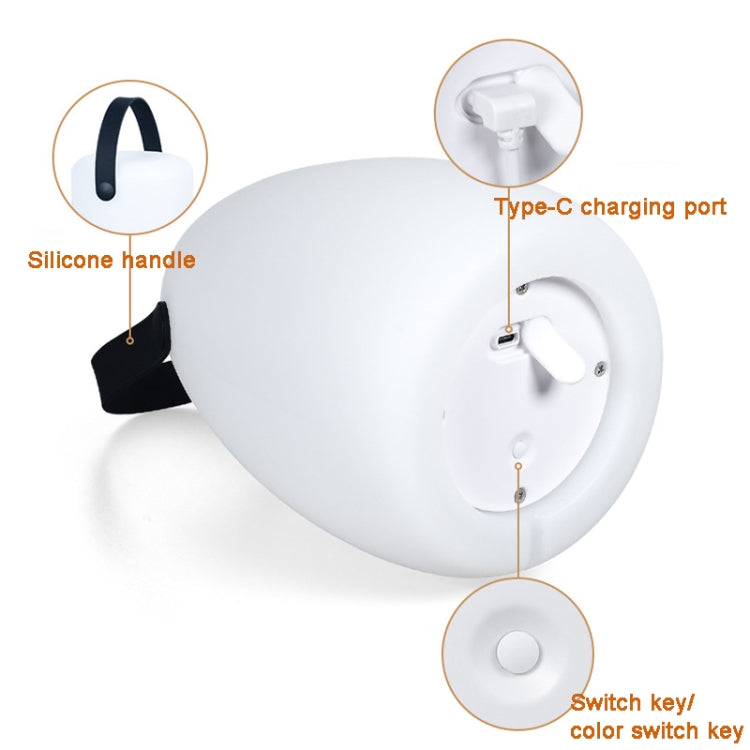 16 Colors LED Night Light with Handle Hanging Lantern USB Rechargeable Table Lamp
