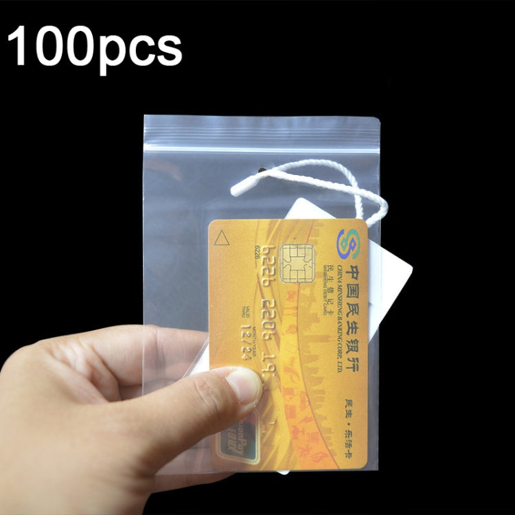 100pcs  Perforated Ziplock Bag Thickened Transparent Packaging Bag Plastic Sealed Bag