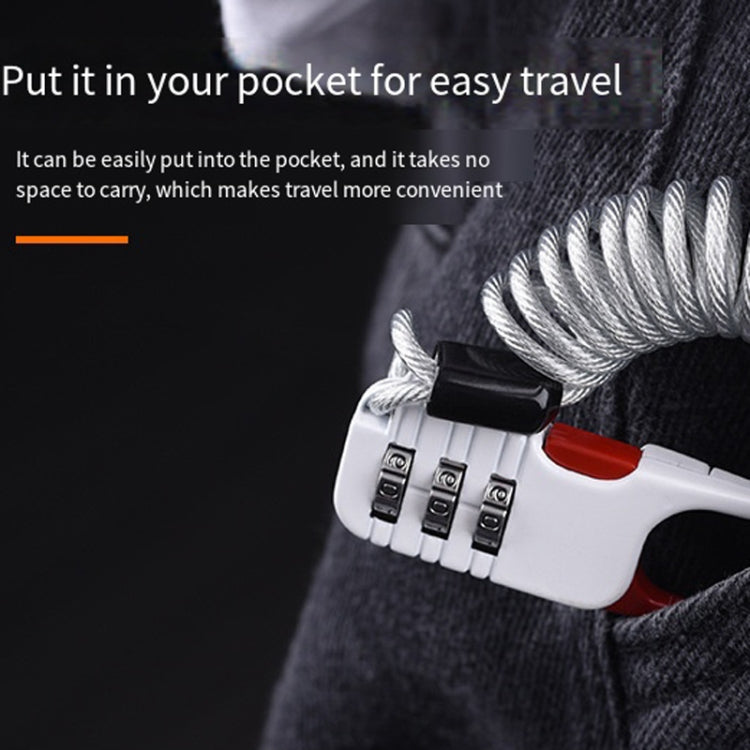 Helmet Anti Theft Password Lock Motorcycle Car Basket Soft Lock